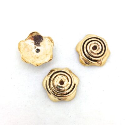 BC3 bronze spiral bead cap