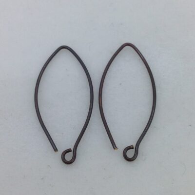 SE39 blackened bronze earwires, 10 pr