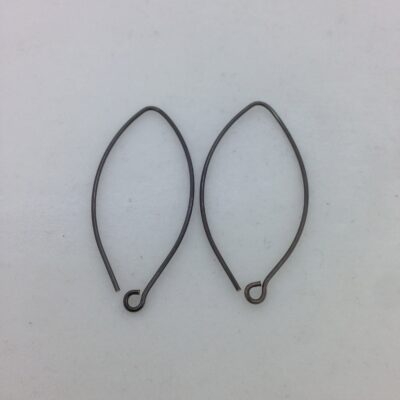 SE26 blackened bronze earwires, 10 pr
