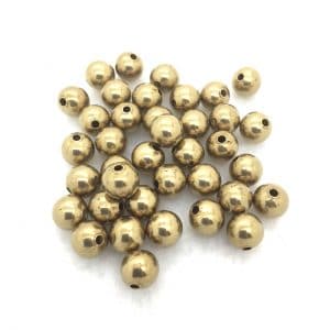 8mm round brass beads
