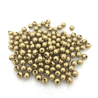 5mm round brass beads